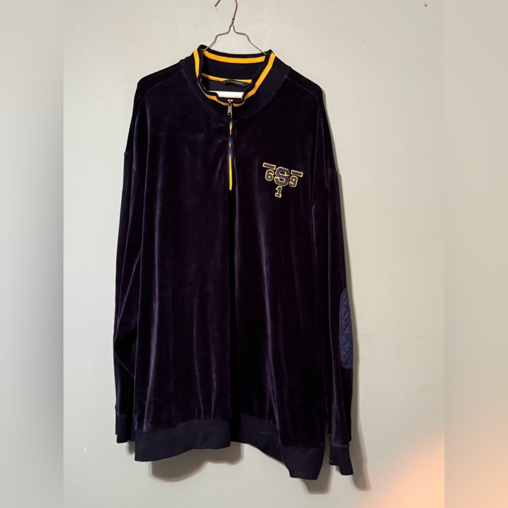 Sean John Black and Yellow Men's Sweater